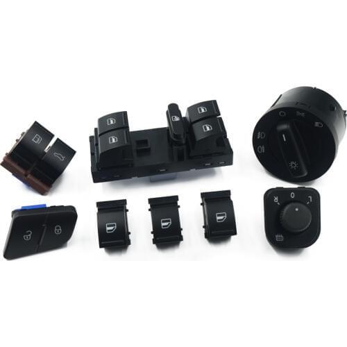Window Headlight Mirror Tailgate & Fuel Door Control Hazard Warning Switch For VW Passat B6 1K0941431Q 1K0959565K 7L6 959 855B