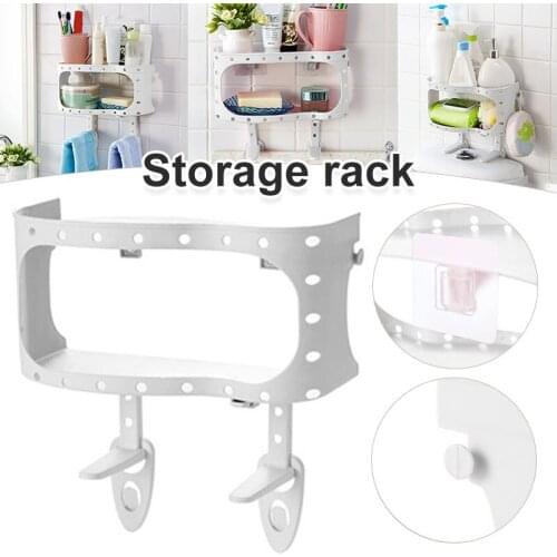 Toilet Storage Rack Holder Hollow Drain Organizer No Drilling for Bathroom Brush Bottle TS1 Bathroom Storage Organization