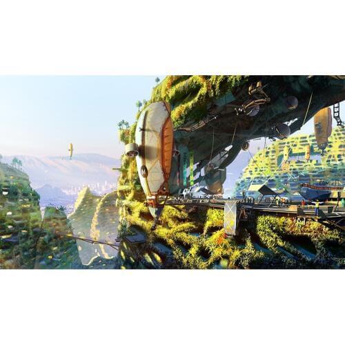 Full Round drill 5D DIY Diamond embroidery Landscape Space Airship Diamond Painting Cross Stitch Rhinestone Mosaic decoration