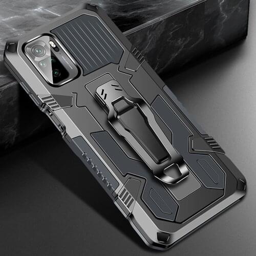 Drop resistance Armor Belt Clip Case For Xiaomi Redmi Note 10 Pro High impact Military Rugged Shield Cover