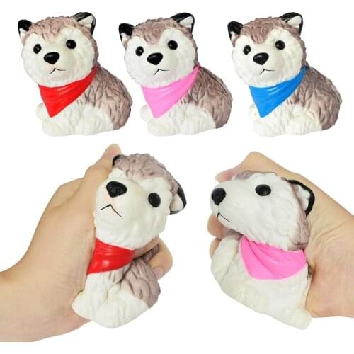 Random Color Jumbo Simulation Husky Squishy Scented Soft PU Slow Rising Stress Relief Toy Kids Grownups Squeeze Toys 11*9 CM