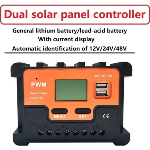 Solar controller 12V 24V 48V automatic universal photovoltaic power converter supports lithium lead-acid battery10A 40A 60A 80A
