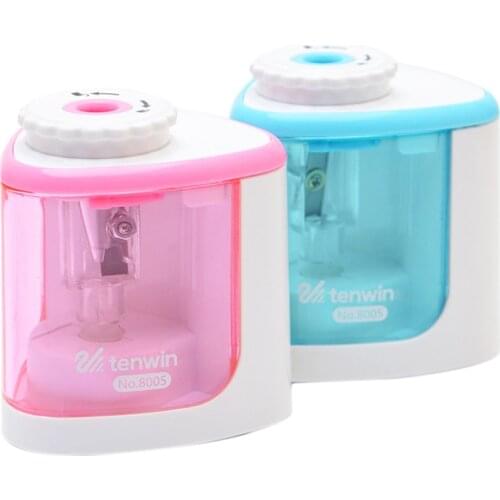 New Electric Auto Pencil Sharpener Switch Pencil Sharpener Students Color Pencil Art School Office Home Safe Stationery Supplies