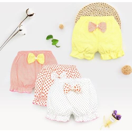 Baby Boxer Briefs Girls Cotton Infant Baby Girl Shorts Childrens Baby Panties 0-3 Y Bread Pants Babies Girls Panties Baby Bows