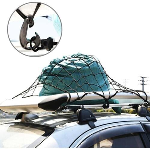 Universal Car Trunk Luggage Storage Nets Cargo Organiser 120x90cm Black Elastic Mesh Net With Hooks For Dropshipping In Stock