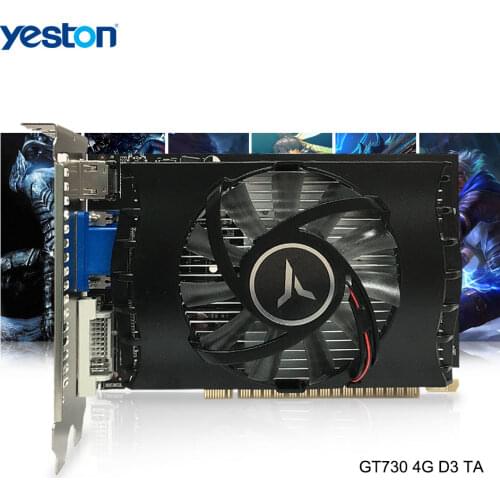 Yeston GeForce GT 730 GPU 4GB DDR3 64 bit 902/2666MHz Gaming Desktop computer PC Video Graphics Cards HDMI-compatible/VGA/DVI-D