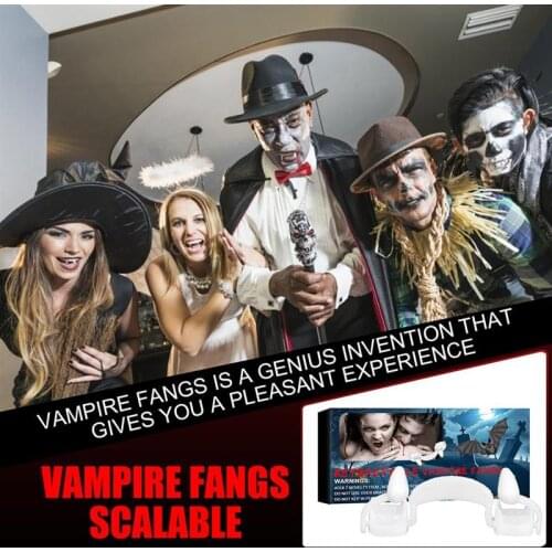 Retractable Halloween Vampire Fangs Vampire Fangs Teeth For Halloween Carnival Parties Role‑Playing косметика Наборы для макияжа