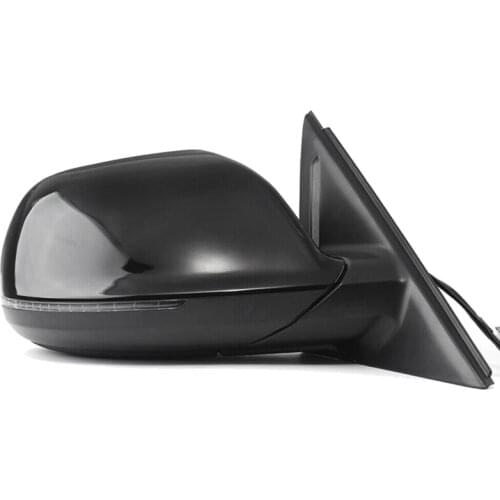 Right Side Mirror Rear View Mirror Assembly Black for 09-15 - Q5 Power Heated Blinker Power Folding 9Pin 8R1857410D