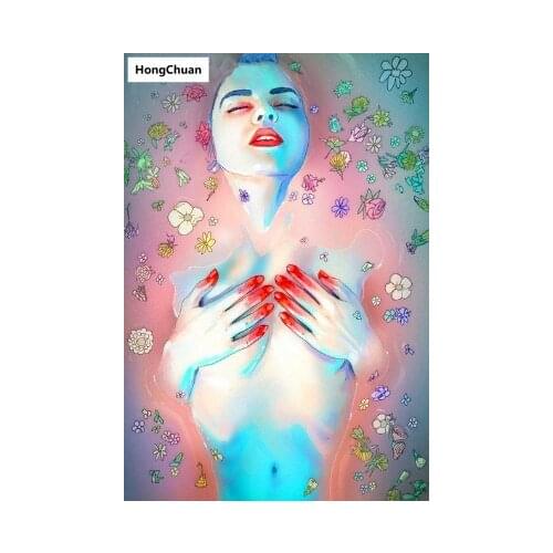 Sexy Woman Art 5D Square/Round Diamond Embroidered Mosaic Cross Diamond Painting Home Decoration Mural New Year Gift