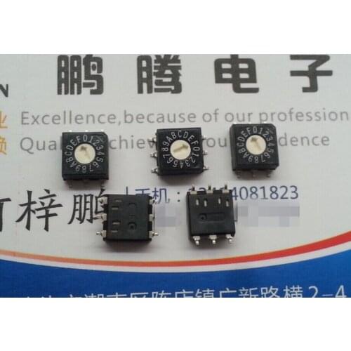 1PCS Original Japanese OTAX patch 6-pin BCB rotary dial code switch 16-bit 0-F code KUDC16SE inverse code