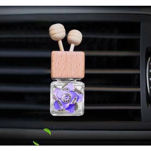 Car air freshener perfume for air conditioner outlet auto Perfume clip perfume Camellia bottle hanging diffuser in air freshener
