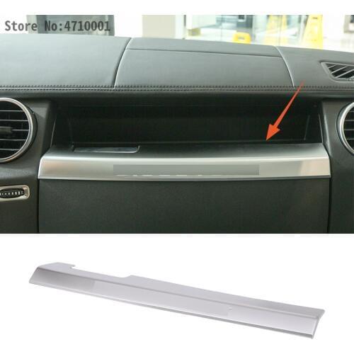 Car-styling Interior Co-pilot Glove Box Molding Cover Trim Accessories ABS Chrome For Land Rover Discovery 4 LR4 10-16 With logo