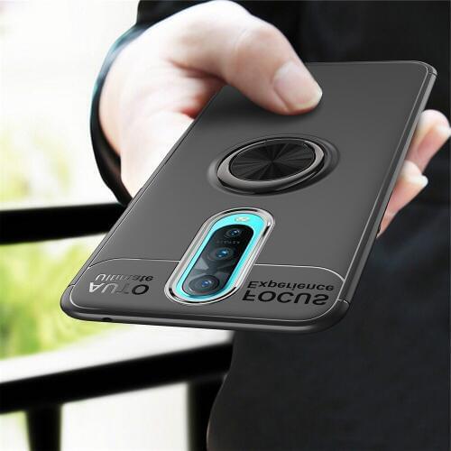 For OPPO R17 Pro Case Cover Colorful Metal Magnetic Ring Holder Silicone TPU Luxury Case for OPPO R17