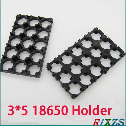 2PCS/alot 3*5 18650 Battery Holder Bracket Cylindrical Battery Holder 15pcs18650 Holder Safety Anti Vibration Plastic Case Box