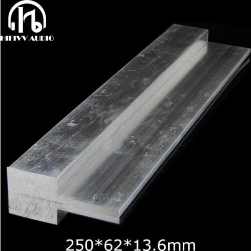 DIY aluminum radiator heat sink for HD1969 MJ15024 MJ15025 2N3055 MJ802 MJ2955 amplifier metal triode 250*62*13.6 mm