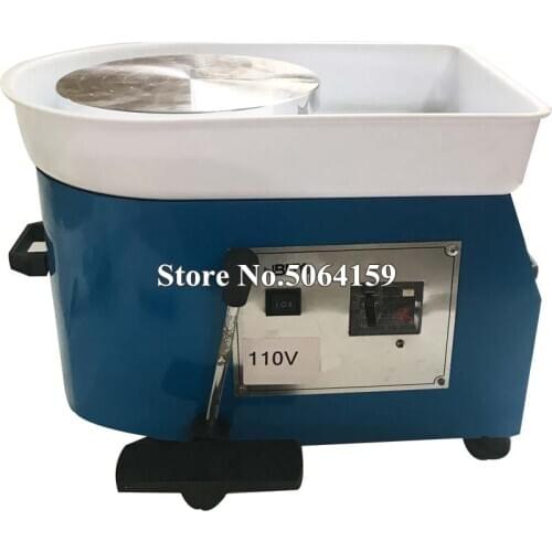 Pottery Forming Machine 250W Electric Pottery Wheel DIY Clay Tool with Tray Flexible Foot Pedal For Ceramic Work Ceramics