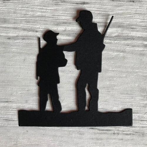 Metal cutting dies cut die mold Father Son Child Hunting decoration Scrapbook paper craft knife mould blade punch stencils