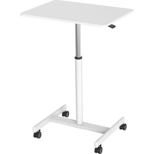 Low Price 2 Lockable Wheels Particleboard SPCC Material Mobile Height Adjustable Office Laptop Computer Desk Stand