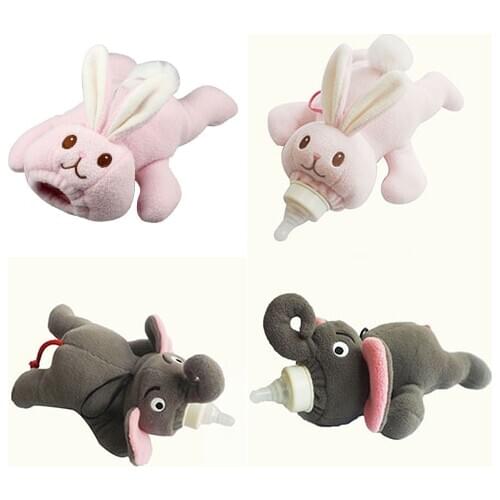 New Cute Baby Kids Cartoon Feeding Bottles Bag Lovely Insulation Milk Bottle Cover Plush Toys Bottle Feeding Insulation Bags