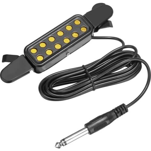 New Black 12 Hole Sound Pickup Microphone Wire Amplifier Speaker For Acoustic Guitar Sound Pick-up For Guitar player