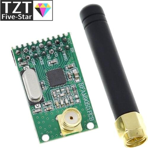 NRF905 Wireless Transceiver Module Wireless Transmitter Receiver Board NF905SE With Antenna FSK GMSK Low Power 433 868 915 MHz