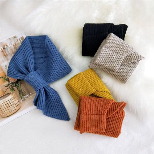Soild Knitted Wool Small Scarf Womens Fashion Neckerchief bandana scarf designer scarf 2020