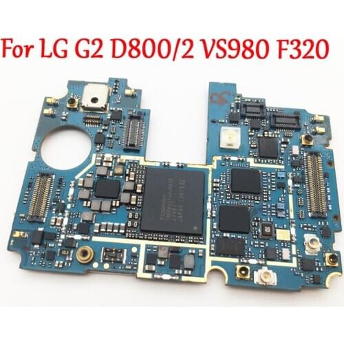 Original Full Work Unlock Motherboard Main For LG G2 D800 D801 D802 VS980 Logic Circuit Electronic Panel Tested Global Firmware
