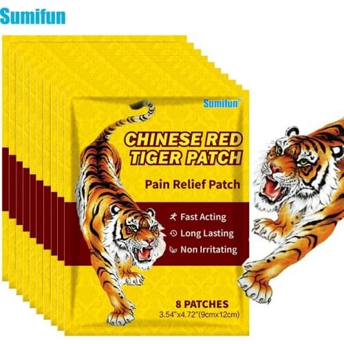80pcs Arthritis Joint Pain Relief Patches 100% Original Red Tiger Balm Medical Plaster Rheumatoid Herbal Chinese Medicines D8556