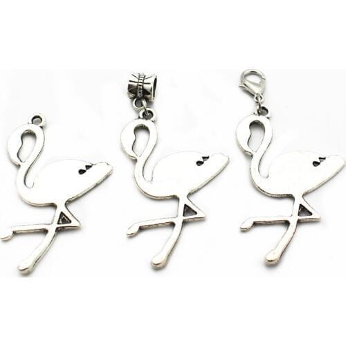 Mix3 12pcs/lot Alloy swan Dangle Charms Lobster Clasp Hanging Charm For Bracelet&Pendant Floating Charms Jewelry