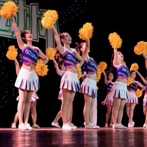 Cheering supplies Cheerleader pom poms supplies PVC pompons Color can free combination High quality 32CM game pompoms