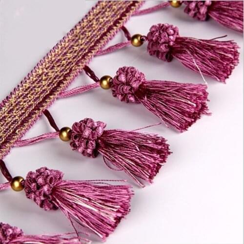 Luxry Crystal Beaded Lace Ribbon Sewing Trim Embroidered Curtain Accessories Fabric 6 Yards a Lot