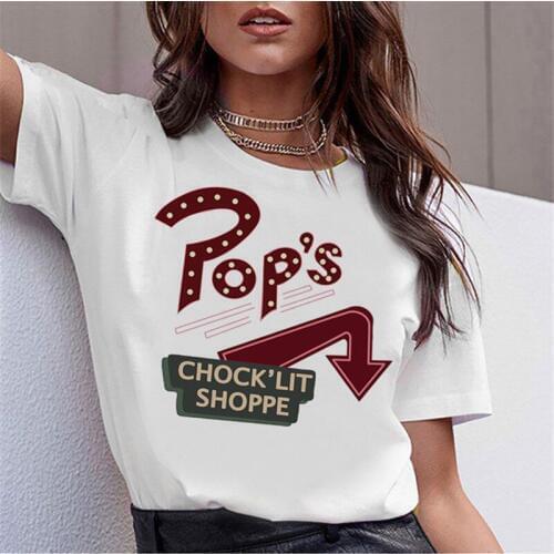 Showtly riverdale t shirt anime LOGO Women T-shirt Korean Fashion Clothing harajuku Streetwear Vogue T-shirts