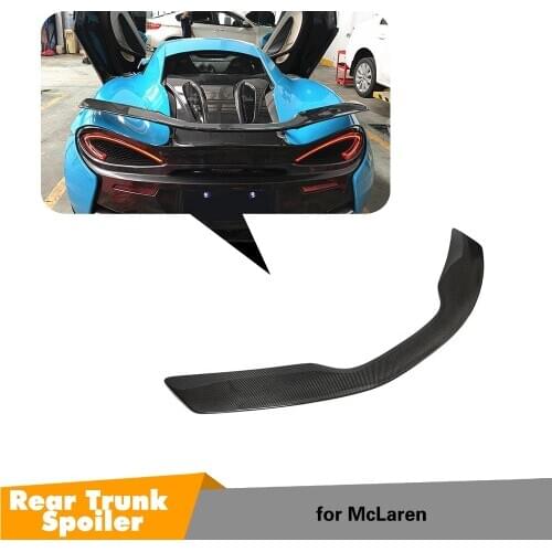 Carbon Fiber Rear Back Trunk Tail Spoiler Boot Lip Wing Spoiler For McLaren 2015 - 2019