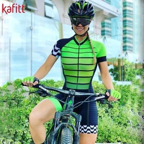 Kafitt Ladies Bicycle Short Sleeve Cycling Jersey Suit Jersey Shirt Mountain Bike Road Mountain Bike Riding Jumpsuit Clothing