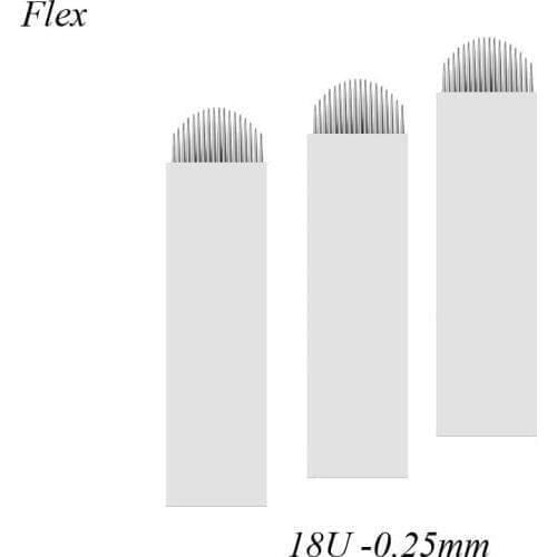 0.25mm 18U Microblading Blades MICROBLADES Needles Eyebrow Tattoo Makeup Disposable Manual