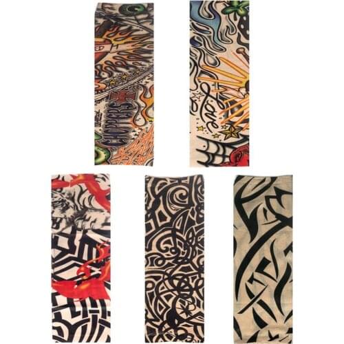 1Pc Arm Unisex Quick Dry UV Protection Outdoor Temporary Fake Running Arm Sleeve Skin Protective Nylon Tattoo Sleeves Stockings
