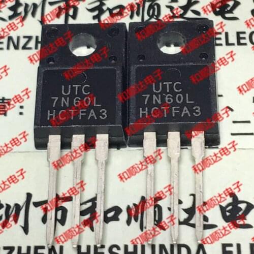 10pcs / lot UTC7N60L new stock TO-220F