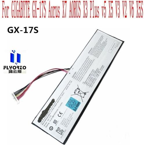 100% Brand new High Quality 73.26WH/4950mAh GX-17S battery For GIGABYTE GX-17S Aorus X7 AORUS X3 Plus v5 X5 V3 V2 V6 X5S Laptop