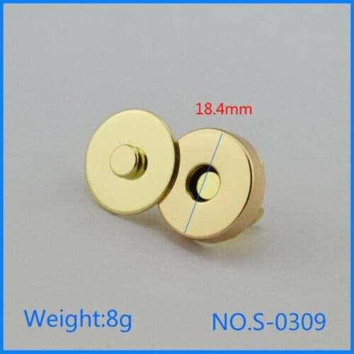 20pcs/1lot) high-end luggage leather hardware accessories hanging plated round magnetic button handbag metal accessories