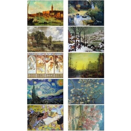 2000 Pcs/Pack Famous Painting Puzzle Assemble Jigsaw Toys for Adults Home Decor