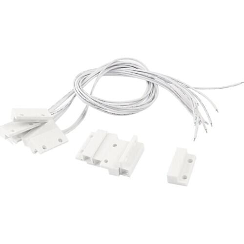 5pcs Adhesived Security Door Window netic Contact Reed Switch NO