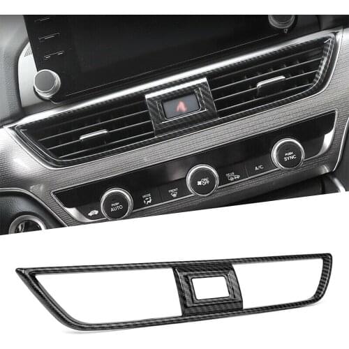 Carbon Fiber ABS Car Console Middle Air Outlet Trim For Honda Accord 10th 2018 2019 2020 2021