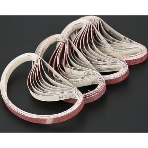 40Pcs 13x457mm Sanding Paper For Belt Sander Grit 40 60 80 120 Abrasive Polishing Sanding Belt For Grinder Dremel Accessories