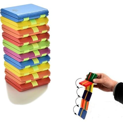 Baby Magic Colorful Educational Models Doll Wooden Blocks Toys For Kid Children Flip Flat Game Toy