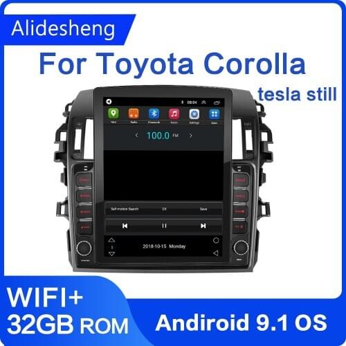 Tesla screen For Toyota Corolla E140 E150 tesla still 2006-2013 android 9.1 Car Radio Multimedia Player 2din GPS 2.5D 9.7"inch