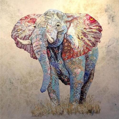 Oil Color Elephant Diamond Painting Animal Round Full Drill Nouveaute DIY Mosaic Embroidery 5D Cross Stitch Home Decor Gifts