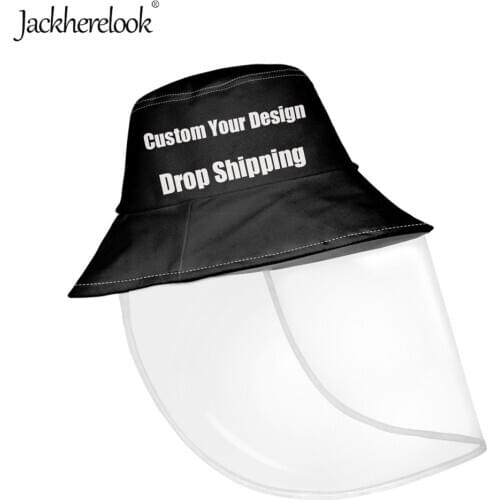 Jackherelook Custom Image Anti-Fog Bucket Hats Unisex Dustproof Men Women Anti-Wind Sunscreen Sun Caps Anti-Dust Fisherman Cap