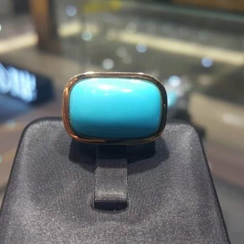 18K Gold Turquoise Ring