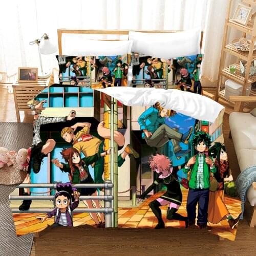 My Hero Academia Bedding Set Anime Figure Duvet Cover Sets Comforter Bed Linen Twin Queen King Single Size Dropshipping Gift