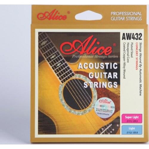 Alice AW432-L Acoustic Guitar Strings Set 1-6 String